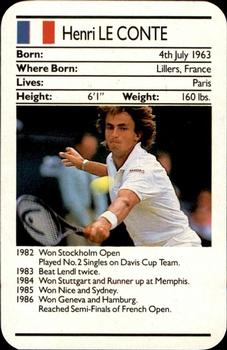 1987 Ace Fact Packs Sporting Greats - Tennis #NNO Henri Leconte Front