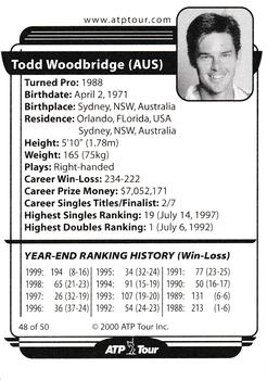 2000 ATP Tour Player #48 Todd Woodbridge Back