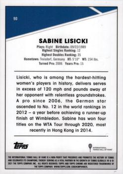 2021 Topps Chrome #90 Sabine Lisicki Back