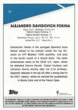 2021 Topps Chrome Sapphire #15 Alejandro Davidovich Fokina Back