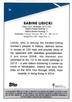 2021 Topps Chrome Sapphire #90 Sabine Lisicki Back