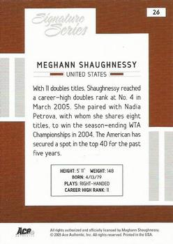 2005 Ace Authentic Signature Series #26 Meghann Shaughnessy Back