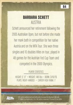 2006 Ace Authentic Heroes & Legends #84 Barbara Schett Back