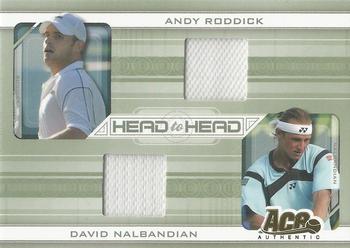 2007 Ace Authentic Straight Sets - Head to Head Materials #HH7 Andy Roddick / David Nalbandian Front