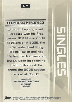 2007 Ace Authentic Straight Sets - Singles #SI-9 Fernando Verdasco Back
