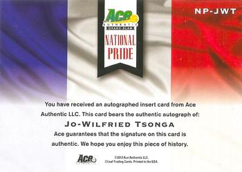 2013 Leaf Ace Authentic Grand Slam - National Pride Autographs #NP-JWT Jo-Wilfried Tsonga Back