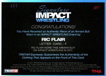 2011 TriStar Signature Impact - Purple Memorabilia #M1 Ric Flair Back