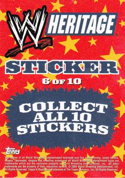 2005 Topps Heritage WWE - Stickers #6 Kurt Angle Back