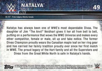 2015 Topps Chrome WWE #49 Natalya Back