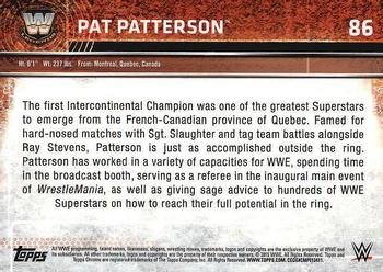 2015 Topps Chrome WWE #86 Pat Patterson Back