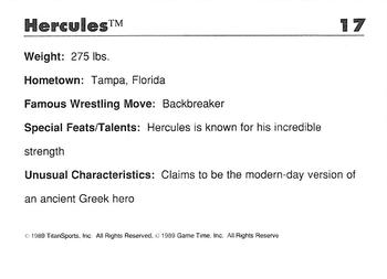 1989 Classic WWF #17 Hercules Back