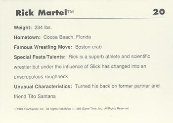 1989 Classic WWF #20 Rick Martel Back