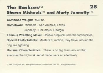 1989 Classic WWF #28 The Rockers (Shawn Michaels & Marty Jannetty) Back