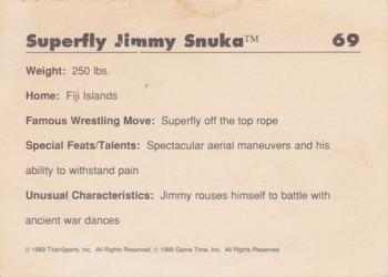 1989 Classic WWF #69 Superfly Jimmy Snuka Back