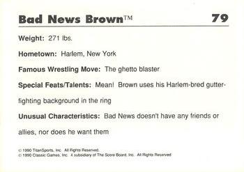 1989 Classic WWF #79 Bad News Brown Back
