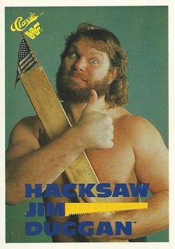 1989 Classic WWF #110 Hacksaw Jim Duggan Front