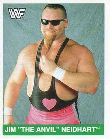 1990 Merlin WWF Superstars Stickers #64 Jim The Anvil Neidhart Front