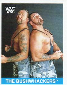 1990 Merlin WWF Superstars Stickers #141 The Bushwhackers Front