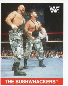 1990 Merlin WWF Superstars Stickers #142 The Bushwhackers Front