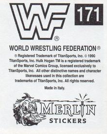 1990 Merlin WWF Superstars Stickers #171 Legion Of Doom Puzzle Back