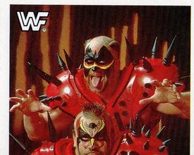 1990 Merlin WWF Superstars Stickers #171 Legion Of Doom Puzzle Front