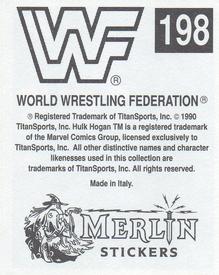 1990 Merlin WWF Superstars Stickers #198 Sergeant Slaughter Back