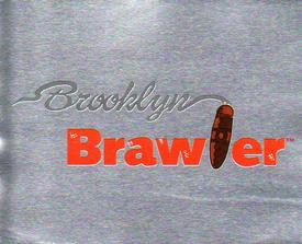 1990 Merlin WWF Superstars Stickers #215 Brooklyn Brawler Logo Front