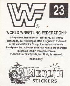 1990 Merlin WWF Superstars Stickers #23 Ravishing Rick Rude Puzzle Back