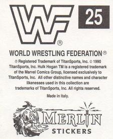 1990 Merlin WWF Superstars Stickers #25 Ravishing Rick Rude Puzzle Back