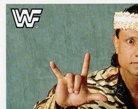 1990 Merlin WWF Superstars Stickers #126 Superfly Jimmy Snuka Puzzle Front