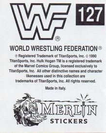 1990 Merlin WWF Superstars Stickers #127 Superfly Jimmy Snuka Puzzle Back