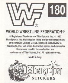 1990 Merlin WWF Superstars Stickers #180 Million Dollar Man Ted DiBiase Puzzle Back