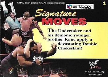 1999 Artbox WWF Lenticular Action #1 Double-Chokeslam Back