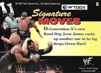 1999 Artbox WWF Lenticular Action #5 Road Dogg Legdrop Back