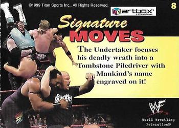 1999 Artbox WWF Lenticular Action #8 Undertaker's Tombstone Back