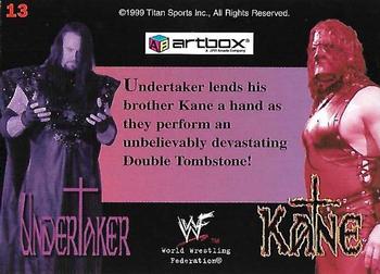 1999 Artbox WWF Lenticular Action #13 Double-Tombstone Back