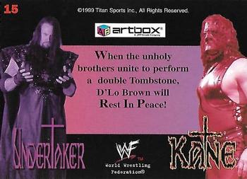 1999 Artbox WWF Lenticular Action #15 Double-Tombstone Back