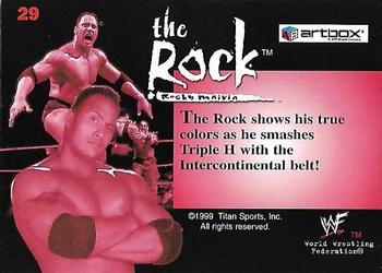 1999 Artbox WWF Lenticular Action #29 Belt-Smash Back