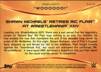 2015 Topps WWE - Crowd Chants: WOOOOOO! #9 Shawn Michaels Retires Ric Flair at WrestleMania XXIV Back