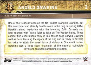 2015 Topps WWE - NXT Prospects #3 Angelo Dawkins Back