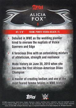 2015 Topps WWE Undisputed #9 Alicia Fox Back