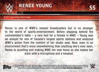 2015 Topps Chrome WWE - Refractor #55 Renee Young Back