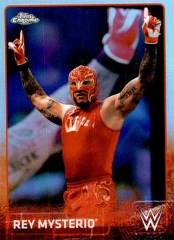 2015 Topps Chrome WWE - Refractor #56 Rey Mysterio Front