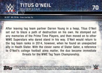 2015 Topps Chrome WWE - Refractor #70 Titus O'Neil Back