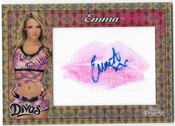 2015 Topps Chrome WWE - Diva Kiss Autographs SuperFractor #NNO Emma Front