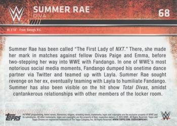 2015 Topps Chrome WWE - Atomic Refractor #68 Summer Rae Back