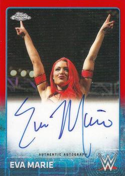2015 Topps Chrome WWE - Autographs Red Refractor #NNO Eva Marie Front