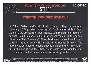 2015 Topps Chrome WWE - Sting Tribute #15 Wins the 1994 European Cup Back