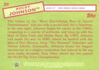 2015 Topps WWE Heritage #39 Rocky Johnson Back