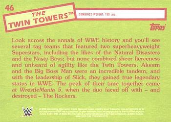 2015 Topps WWE Heritage #46 The Twin Towers Back